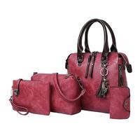 Bag Set For Women Handbags Wallet Bag Shoulder Bag Top Handle Satchel Purse Set 4pcs Purse Light Handbag Light (RD2, One Size)