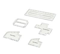 Bag Sewing Template Set, Clear Acrylic Drafting Panel with Inch Guide, Marking Pieces for Beginners Homemakers, Daily Purse Drafting Ruler, Clear Pattern Stencil, Square Handbag Guide Trace