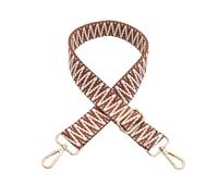Bag Shoulder Strap, 3.8 cm Wide Strap, Bags for Men and Women, Shoulder Strap, Bag Straps for Changing, DIY Accessories for Handbags, Shoulder Bag, Adjustable 75-145 cm, Silver Hook, White Brown