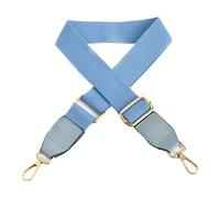 Bag Strap 1Pc 3.8cm Canvas Cotton Bags Strap 80-130cm Adjust Webbing Handbag Crossbody Replacement Shoulder Straps Bag Accessories(Light blue,Silver Buckle)