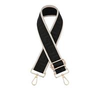 Bag Strap 5CM Widen Thicken Nylon Bag Shoulder Strap Accessories Single Crossbody Chain Adjustable Long(Black)
