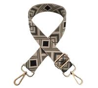 Bag Strap, Crossbody Bag Strap, Colourful Bag Shoulder Strap Carabiner Knitting Pattern Shoulder Strap Universal Bag Strap for Changing Bag Handle for Handbags for DIY Accessories(4-green Coffee,Silve