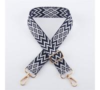 Bag Strap, Crossbody Bag Strap, Universal Bag Shoulder Strap Colourful Carabiner Bag Strap for Changing Bag Handle for Handbags Knitting Pattern Shoulder Strap for DIY Accessories(02 navy Blue gold Cl
