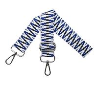 Bag Straps for Changing, Adjustable Shoulder Strap for Bag, Bag Strap Wide 3.8 cm with Silver Carabiner Shoulder Strap, Bag Strap, Carry Strap for Handbags, Blue/White, S2