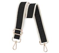 Bag Straps for Handbags, Wide Shoulder Bag Strap, Shoulder Strap Replacement with Gold Buckle, Adjustable Handbag Strap for Women's Handbags - Wide 3.8cm (black)