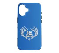 Bag Tag Brag Deer Hunting Antlers Compass Case for iPhone 16