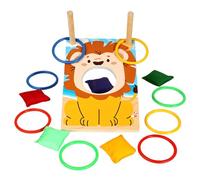 Bag Toss Game,Kids Hoop and Bag Throwing Game | Interactive Activity with Wooden Design for Park Garden Beach Yard
