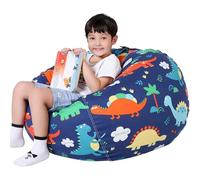 Bag Toy Storage, Bean Bag Seat Cushion, Soft, Toy Storage Bag, Plush Bean Bag Cushion, Comfortable, Durable, Toy Storage Bag for Reading and Storing Toys（No Filling）(Cartoon Dinosaur, 24in)