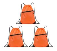 Bag with Drawstring Closure for Gym and Swim Essentials, Oxford Backpack with Front Zipper Pocket Storage Workout Backpack Training Bag Swim Practice Front Zip Pocket Oxford Drawstring Pack Daily Gym