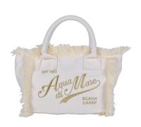 Bag with Fringe and Small Embroidery 100% Polyester AQUA DI MARE