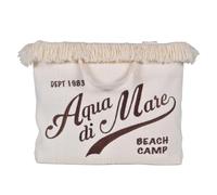 Bag with Fringe and Small Embroidery 100% Polyester AQUA DI MARE