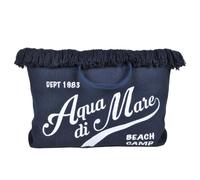 Bag with Fringe and Small Embroidery 100% Polyester AQUA DI MARE