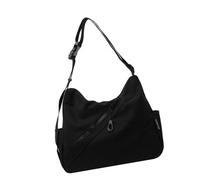 Bag with Large Capacity for Men and Women Simple Color Crossbody Adjustable Strap Handbag Purse Unisex School Crossbody, Black, Mass Beauty