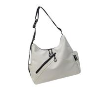 Bag with Large Capacity for Men and Women Simple Color Crossbody Adjustable Strap Handbag Purse Unisex School Crossbody, Beige, Mass Beauty