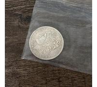 Bag4Life Magic Tricks Named Coin Thru Clear Plastic Bag Penetration Magic Close Up Street Illusions Gimmicks Props（1 Morgan Dollar）