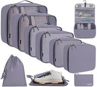 BAGAIL 10 Set Packing Cubes Various Sizes Packing Organizer for Travel Accessories Luggage Carry On Suitcase