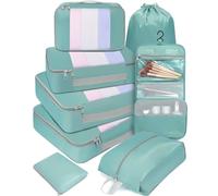 BAGAIL 8 Set Packing Cubes Various Sizes Packing Organizer for Travel Accessories Luggage Carry On Suitcase