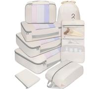 BAGAIL 8 Set Packing Cubes Various Sizes Packing Organizer for Travel Accessories Luggage Carry On Suitcase