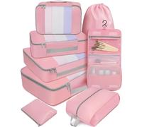 BAGAIL 8 Set Packing Cubes Various Sizes Packing Organizer for Travel Accessories Luggage Carry On Suitcase