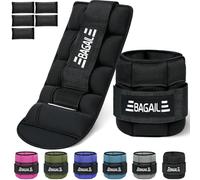 BAGAIL Adjustable Ankle Weights 2 Pack, with Detachable Sandbags, Wearable Wrist & Ankle Weight Straps, 0.4-1.6kg Per Strap, 15-31cm Circumference, Ideal for Strength Training and Fitness Cardio