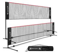 BAGAIL Badminton Net, Foldable Nylon Net, Hieght Adjustable Stand and Portable Carry Bag, Easy to Assemble or Disassemble, Ideal Recreational Sports Net for Tennis, Kids Badminton or Volleyball