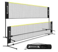 BAGAIL Badminton Net, Foldable Nylon Net, Hieght Adjustable Stand and Portable Carry Bag, Easy to Assemble or Disassemble, Ideal Recreational Sports