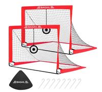 BAGAIL Football Goal, Pop up Football Net with Target Goal, Ground Pegs and Portable Carry Bag, Easy to Assemble, Ideal Soccer Goal for Garden Training and Recreational Matches