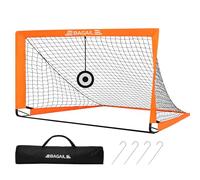 BAGAIL Football Goal, Pop up Football Net with Target Goal, Ground Pegs and Portable Carry Bag, Easy to Assemble, Ideal Soccer Goal for Garden Training and Recreational Matches