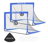 BAGAIL Football Goal, Pop up Football Net with Target Goal, Ground Pegs and Portable Carry Bag, Easy to Assemble, Ideal Soccer Goal for Garden Training and Recreational Matches