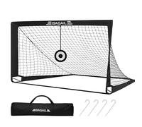BAGAIL Football Goal, Pop up Football Net with Target Goal, Ground Pegs and Portable Carry Bag, Easy to Assemble, Ideal Soccer Goal for Garden Training and Recreational Matches