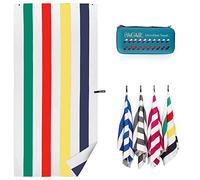 BAGAIL Microfibre Towel - Quick Dry, Super Absorbent, Ultra Light & Compact - Ideal for Camping, Travel & Beach, Swimming Towel, Great for Sports, Gym, Yoga and Backpacking, Stripe Color, 200x100cm