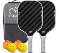BAGAIL Pickleball Paddles Set, Pickle Ball Rackets with 4 Balls, Light - High Shock Absorption - Ergonomic, Suitable for Indoor and Outdoor Pickleball Games