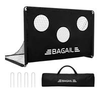Bagail Football Goal, 2-In-1 Designed Football Net with Target Goal, Comes with Portable Carry Bag, Easy to Assemble, Ideal for Garden Shooting Training and Recreational Matches, 6 x 4 FT