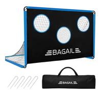 Bagail Football Goal, 2-In-1 Designed Football Net with Target Goal, Comes with Portable Carry Bag, Easy to Assemble, Ideal for Garden Shooting Training and Recreational Matches, 6 x 4 FT