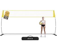 BAGAIL Volleyball Net, 12ft/20ft 2-in-1 Volleyball Net for Backyard - Adjustable Height, Heavy-Duty Frame, Freestanding Design - Portable Outdoor/Indoor Volleyball Set with Carry Bag