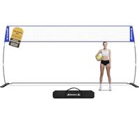BAGAIL Volleyball Net, 12ft/20ft 2-in-1 Volleyball Net for Backyard - Adjustable Height, Heavy-Duty Frame, Freestanding Design - Portable Outdoor/Indoor Volleyball Set with Carry Bag
