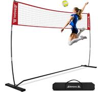 BAGAIL Volleyball Net, 12ft/20ft Portable Volleyball Net for Backyard - Adjustable Height, Heavy-Duty Frame, Freestanding Design - Portable Outdoor/Indoor Volleyball Set with Carry Bag