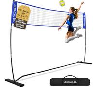BAGAIL Volleyball Net, 12ft Portable Volleyball Net for Backyard - Adjustable Height, Heavy-Duty Frame, Freestanding Design - Portable Outdoor/Indoor Volleyball Set with Carry Bag