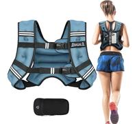 BAGAIL Weighted Vest for Strength Training, 10kg Weight Vest with Adjustable Bust Size, Reflective Stripe and Convenient Pocket, Ideal for Workouts, Yoga and Aerobic Exercises