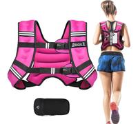 BAGAIL Weighted Vest for Strength Training, 10kg Weight Vest with Adjustable Bust Size, Reflective Stripe and Convenient Pocket, Ideal for Workouts, Yoga and Aerobic Exercises