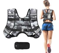 BAGAIL Weighted Vest for Strength Training, 12kg Weight Vest with Adjustable Bust Size, Reflective Stripe and Convenient Pocket, Ideal for Workouts, Yoga and Aerobic Exercises