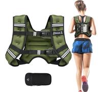 BAGAIL Weighted Vest for Strength Training, 12kg Weight Vest with Adjustable Bust Size, Reflective Stripe and Convenient Pocket, Ideal for Workouts, Yoga and Aerobic Exercises
