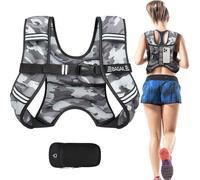 BAGAIL Weighted Vest for Strength Training, 3kg Weight Vest with Adjustable Bust Size, Reflective Stripe and Convenient Pocket, Ideal for Workouts, Yoga and Aerobic Exercises