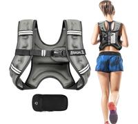BAGAIL Weighted Vest for Strength Training, 3kg Weight Vest with Adjustable Bust Size, Reflective Stripe and Convenient Pocket, Ideal for Workouts, Yoga and Aerobic Exercises