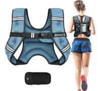 BAGAIL Weighted Vest for Strength Training, 5kg Weight Vest with Adjustable Bust Size, Reflective Stripe and Convenient Pocket, Ideal for Workouts, Yoga and Aerobic Exercises