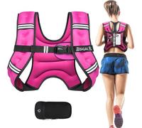 BAGAIL Weighted Vest for Strength Training, 5kg Weight Vest with Adjustable Bust Size, Reflective Stripe and Convenient Pocket, Ideal for Workouts, Yoga and Aerobic Exercises