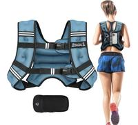 BAGAIL Weighted Vest for Strength Training, 6kg Weight Vest with Adjustable Bust Size, Reflective Stripe and Convenient Pocket, Ideal for Workouts, Yoga and Aerobic Exercises