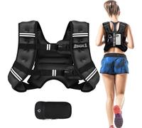 BAGAIL Weighted Vest for Strength Training, 8kg Weight Vest with Adjustable Bust Size, Reflective Stripe and Convenient Pocket, Ideal for Workouts, Yoga and Aerobic Exercises