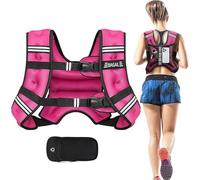 BAGAIL Weighted Vest for Strength Training, Bust Size Adjustable, Convenient Pocket, Iron Sand Weighted Vests, Ideal for Gym Workouts, Yoga Training and Aerobic Exercises, 11.4kg/25lb, Pink