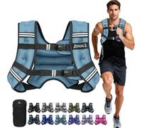 BAGAIL Weighted Vest for Strength Training, Bust Size Adjustable, Convenient Pocket, Iron Sand Weighted Vests, Ideal for Gym Workouts, Yoga Training and Aerobic Exercises, 13.6kg/30lb, Blue